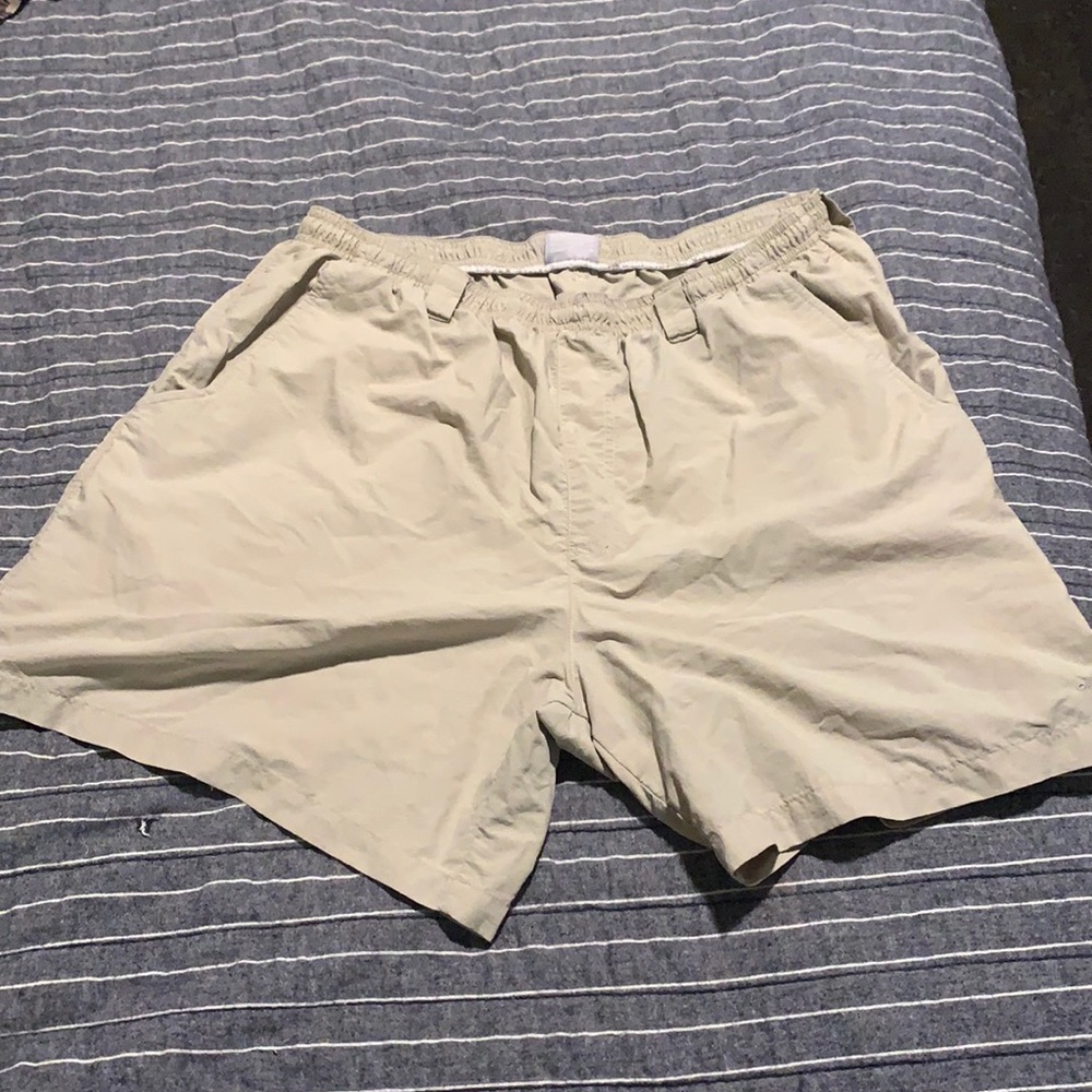 Khaki colored Columbia Shorts